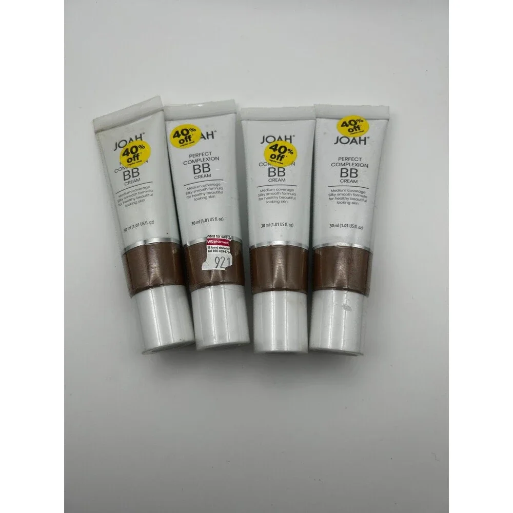 Lot of 4 JOAH Perfect Complexion BB Cream JBB400 Mocha 1.01 oz / 30ml Each NEW